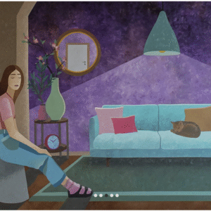 Raamitud repro Anna Kõuhkna maalist ''The door''